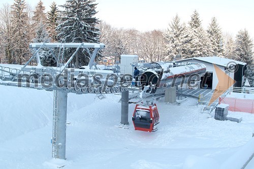 Nova gondola na Mariborskem Pohorju, spodnja postaja