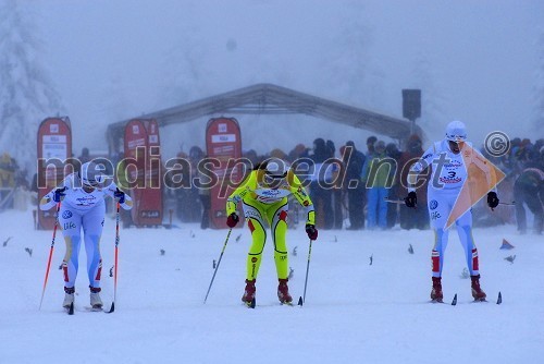 Petra Majdič, smučarska tekačica (v rumenem dresu)