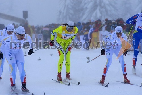 Petra Majdič, smučarska tekačica (v rumenem dresu)