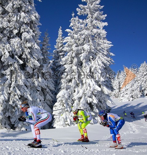 Petra Majdič, smučarska tekačica (v rumenem dresu)