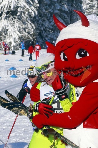 Petra Majdič, smučarska tekačica z maskoto