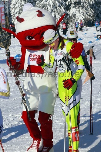 Petra Majdič, smučarska tekačica z maskoto