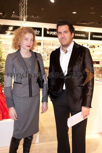 Hermina Kovačič, urednica Diners Magazine in Gregor Zabukovec, direktor modne hiše Midas