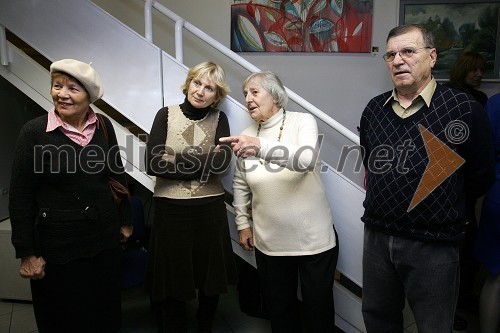 Matilda Simonič, Anka Krašna, slikarka, Rozina Šebetič, slikarka in Franc Simonič, slikar

      
