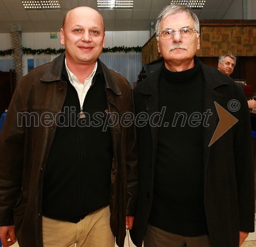 Suad Osman Begović, predsednik železničarskega šahovskega kluba Maribor in Vojko Srebrnič