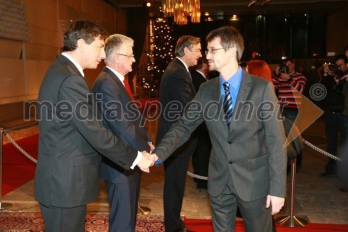 Borut Pahor, predsednik Vlade Republike Slovenije in Jean Ferbežar, moderator Radia Antena