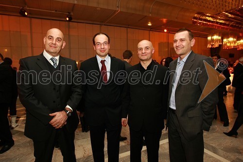 Pavel Vrabec, generalni direktor Pro Plus, Leo Oblak, predsednik uprave Infonet media, d.d., Branko Čakarmiš, programski direktor Pro Plus in ...