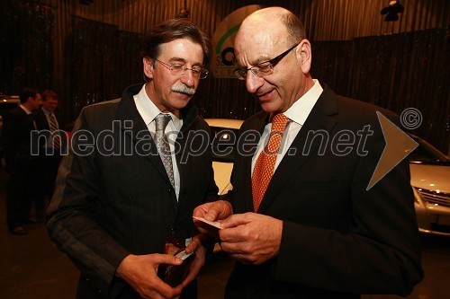 Jožko Čuk, v.d. direktorja Slovenskega narodnega gledališča (SNG) Nova Gorica in Heinz Slesak, generalni direktor Porsche Slovenija