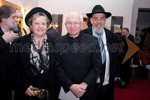 Veronika Zlobec, dr. Aleš Žemva, kardiolog in Ciril Zlobec, literat