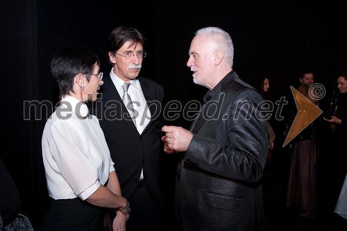 Jožko Čuk, v.d. direktorja Slovenskega narodnega gledališča (SNG) Nova Gorica, soproga Jasna Čuk in Marko Gorjanc, namestnik ravnatelja SNG Opera in balet Ljubljana