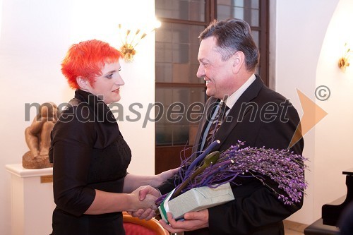 Veronika Juvan, kandidatka za naziv Slovenka leta 2009 in Zoran Jankovič, župan Ljubljane