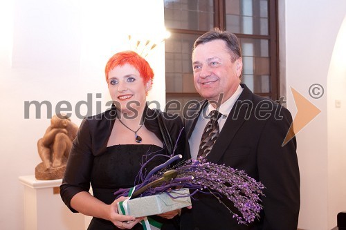 Veronika Juvan, kandidatka za naziv Slovenka leta 2009 in Zoran Jankovič, župan Ljubljane