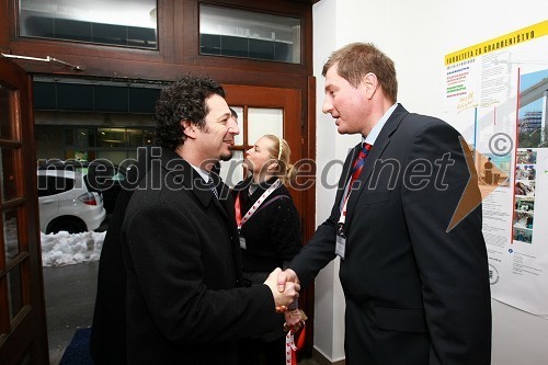 Dr. Patrick Vlačič, minister za promet in prof. dr. Drago Sever