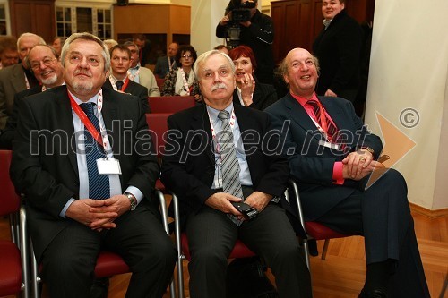 Boris Gazvoda, SCT, dr. Johannes Ludewig, predsednik CER - Skupnost evropskih železnic in Michael Robson, EIM- Evropsko združenje upravljavcev železniške infrastrukture