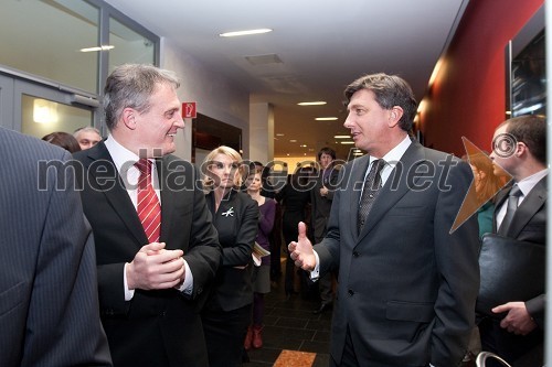 Aleksander Svetelšek, predsednik Združenja Manager in Borut Pahor, predsednik Vlade RS