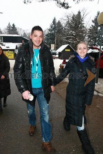 Živa Vadnov, Miss Slovenije 2004, manekenka in TV voditeljica ter njen fant Klemen