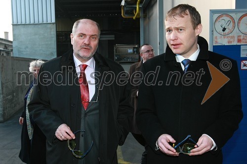 Mustafa Mujezinović, predsednik vlade federacije Bosne in Hercegovine in dr. Matej Lahovnik, minister za gospodarstvo