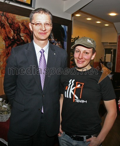 Igor Lukšič, minister za šolstvo in šport in Ilka Štuhec, smučarka