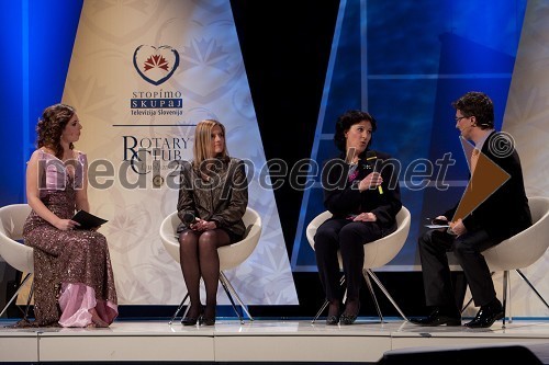 	Ana Tavčar, TV voditeljica, dr. Tanja Premru-Sršen, vodja ljubljanske porodnišnice, mag. Lilijana Kornhauser Cerar, Slovenka leta 2007, pediatrinja in Andrej Hofer, TV voditelj  	