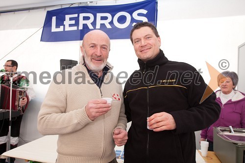 Vinko Grašič, vodja tekmovanja in Jurij Giacomelli, predsednik upravnega odbora podjetja Delo d. d.