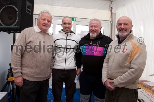 dr. Avgust Mencinger, predsednik organizacijskega odbora, mag. Klemen Grašič, Lado Srečnik, predsednik Turističnega društva Tržič in Vinko Grašič, vodja tekmovanja