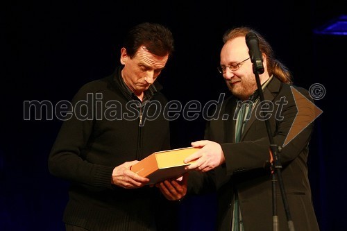 Rajko Stropnik, dobitnik nagrade Bobov blog 2009 in Zvone Štor, vodja digitalnih programov na Večeru