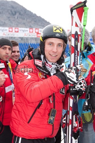 Marcel Hirscher, smučar (Avstrija) in zmagovalec veleslaloma za 49. Pokal Vitranc