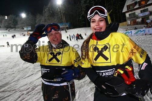 Leo Ivanjko, lastnik podjetja Vinag in Tina Petelin, Miss Slovenije 2009