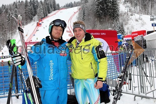 Andrej Križaj in Patrik Jazbec, smučar (Slovenija)