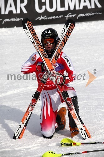 Reinfried Herbst, smučar (Avstrija) in zmagovalec slaloma za 49. Pokal Vitranc