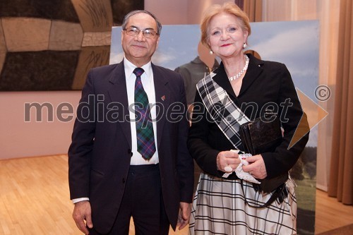 Aswin Shresta, veleposlanik Nepala in Jerca Mrzel, igralka