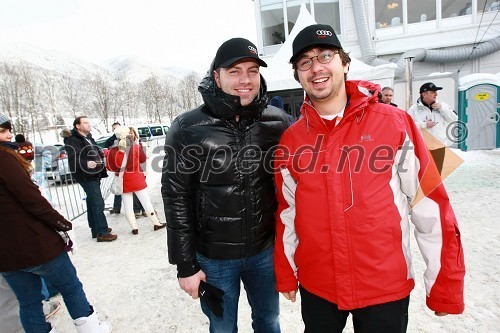 Nino Klinger, podpredsednik stranke Zares v Mariboru in Tine Kračun, direktor podjetja Intermedius d.o.o.