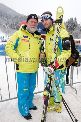 Jaroslav Kalan, direktor Smučarske zveze Slovenije in Aleš Gorza, smučar (Slovenija)