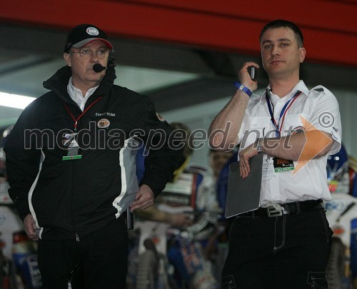 Ole Olsen, direktor serije Speedway Grand Prix in Gregor Arnšek, direktor dirke