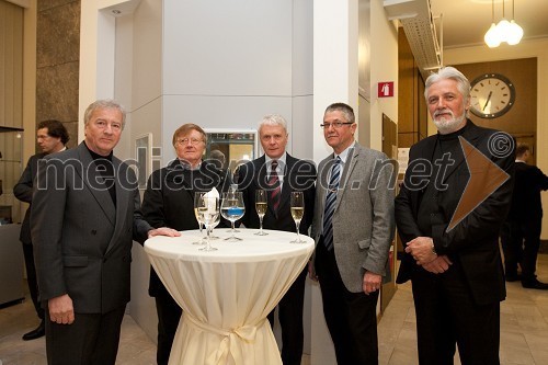 Rado Cedilnik, Drago Hribovšek, Nace Pugelj, Roman Šalamon in Janoš Luznar