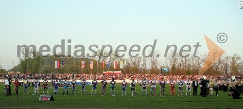 Predstavitev Speedway Grand Prix serije 2006 na dirki za VN Slovenije 2006 na stadionu Matije Gubca v Krškem