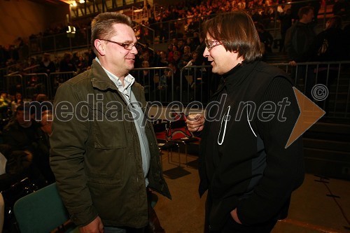 Petr Podlipny, direktor znamke Škoda pri Porsche Slovenija d.o.o. in Smiljan Kreže, organizator