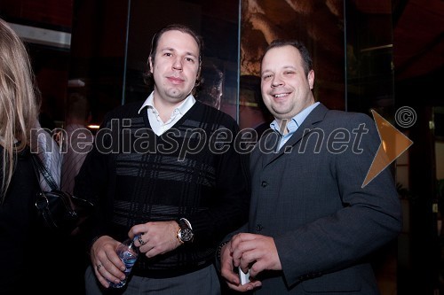 Damjan Musič, direktor Kongo Hotel in Casino d.o.o. in Mark Žitnik, TV voditelj