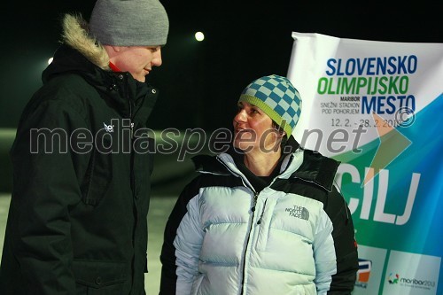 Mitja Šeško in Nataša Lačen, nekdanja slovenska smučarska tekačica