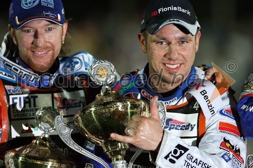 Jason Crump (Avstralija) in Nicki Pedersen (Danska)