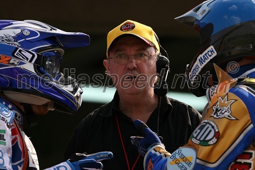 Jason Crump (Avstralija), Ole Olsen, direktor SGP in Tony Rickardsson (Švedska)