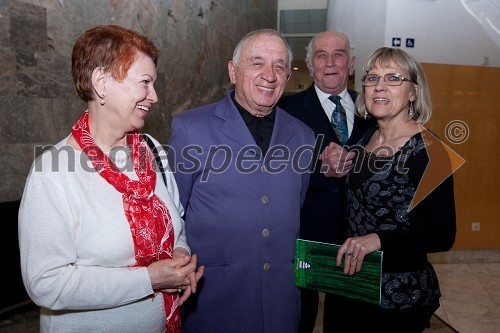 Marija Jelačin, igralka, Andrej Jelačin, igralec, Tone Šolar, igralec in Minu Kjuder, igralka in dobitnica Borštnikovega prstana 2009