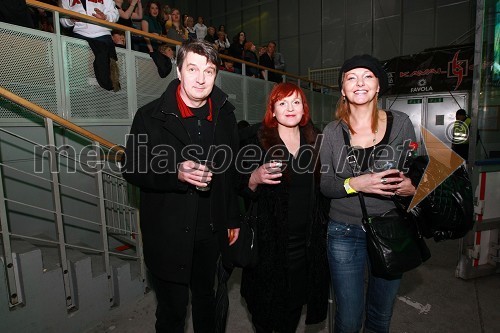 Jožef Školč, poslanec, Marta Vodeb, modna oblikovalka in Aida Kurtović, Val 202