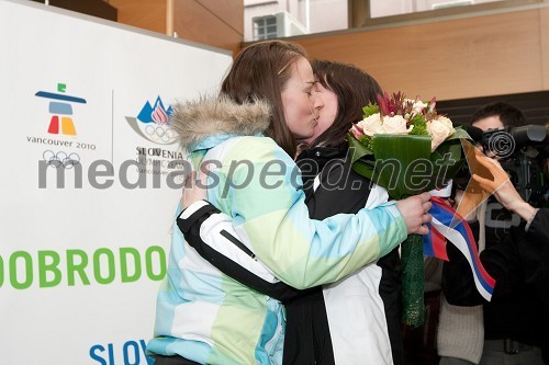 Tina Maze, smučarka, slovenska olimpijska podprvakinja in mama Sonja