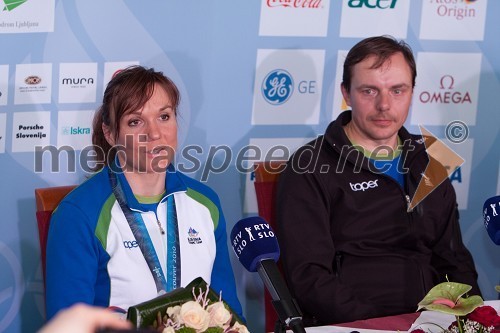 Petra Majdič, tekačica na smučeh, bronasta olimpijka in Ivan Hudač, trener