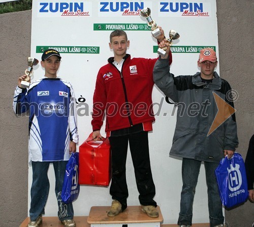 Člani do 80 ccm: Aljoša Molnar (AMD Feroda), Peter Tadič (MTD racing) in Jani Perovšek (AMD Šentvid)