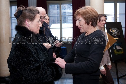 Katarina Lavš, novinarka, publicistka in Vika Potočnik, nekdanja županja Ljubljane