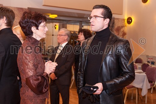 Verena Šulek, članica mednarocne profesionalne plesne zveze, sodnica in Andrej Škufca, nekdanji plesalec