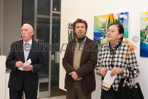Patrick McCabe, veleposlanik Republike Irske, Nenad Marasović, akademski slikar in Dunja Bezjak, članica ženskega društva S.I.L.A
