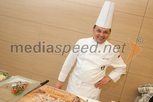 	Branko Podmenik, lastnik srebrne medalje v kulinariki, šef kuhinje v restavraciji Borbona